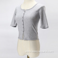 women's mid sleeve cardigan